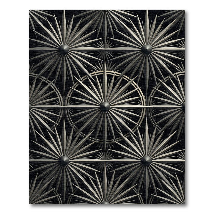 Art Deco Starburst Metallic Rug