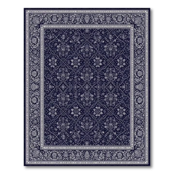 Navy Blue Traditional Persian Area Rug