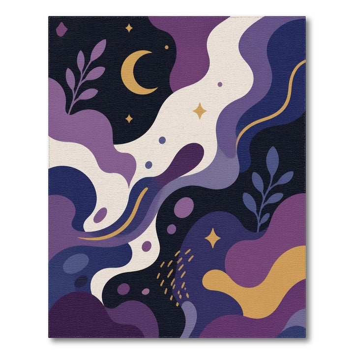 Abstract Area Purple Celestial Abstract Area Rug