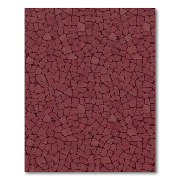 Deep Red Stone Mosaic Rug
