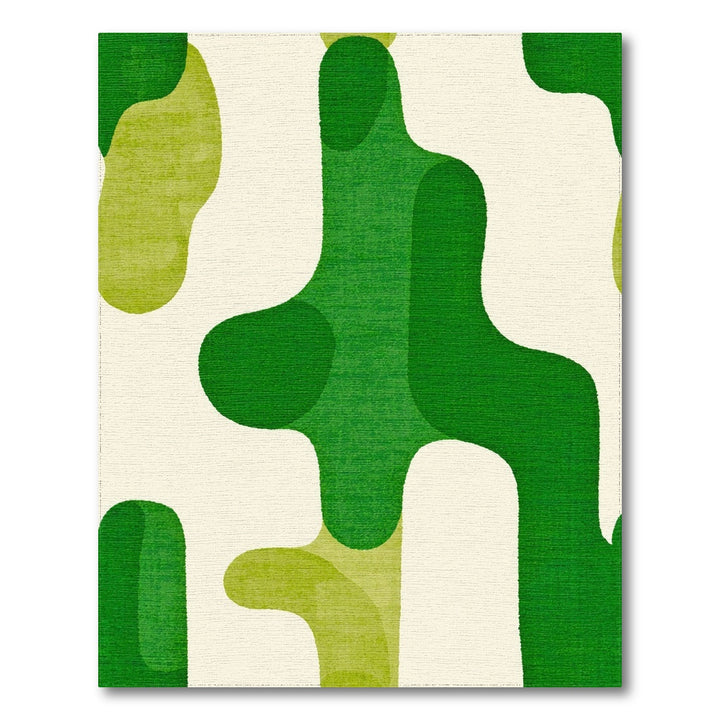 Organic Green Organic Abstract Area Rug