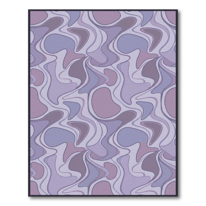 Mauve Lavender Swirling Ogee Rug