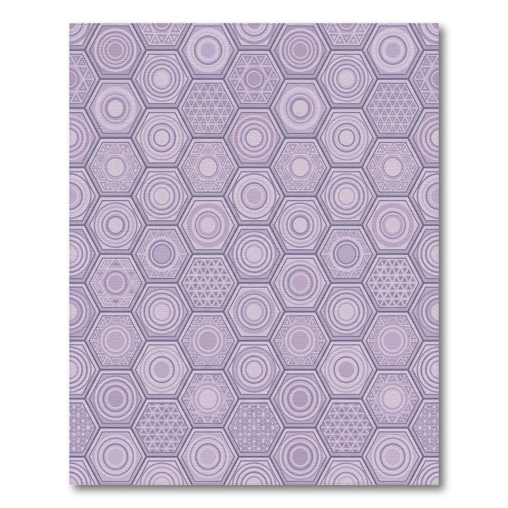 Lavender Hexagon Geometric Abstract Rug