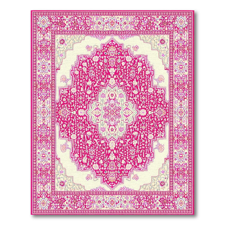 Medallion Pink Persian Floral Medallion Area Rug