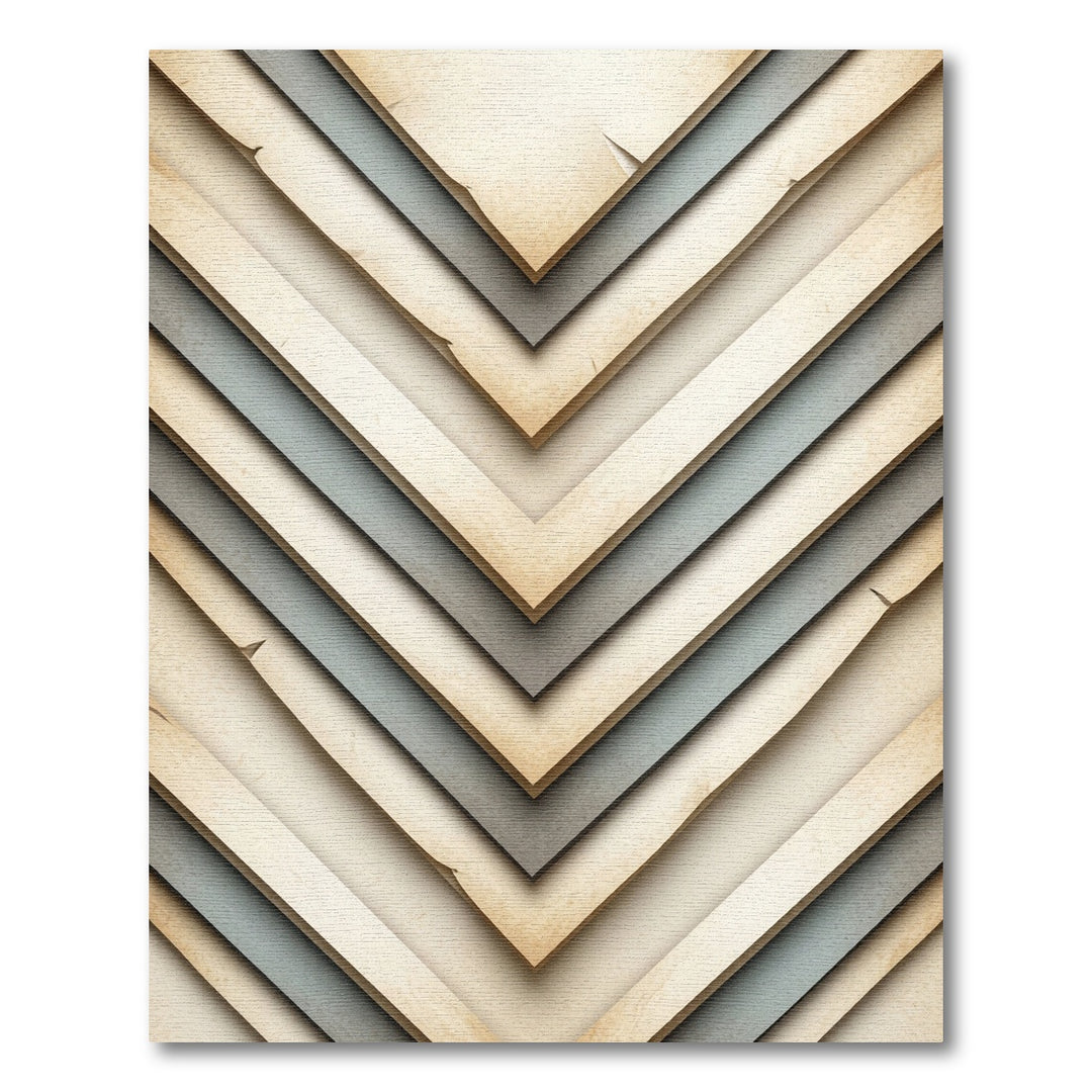 Chevron Paper Aged Texture Rug