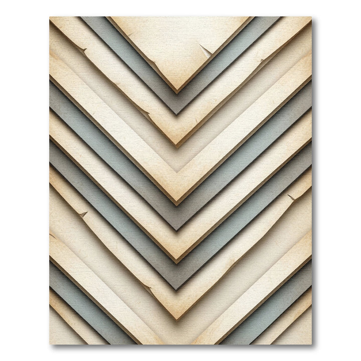Chevron Paper Aged Texture Rug