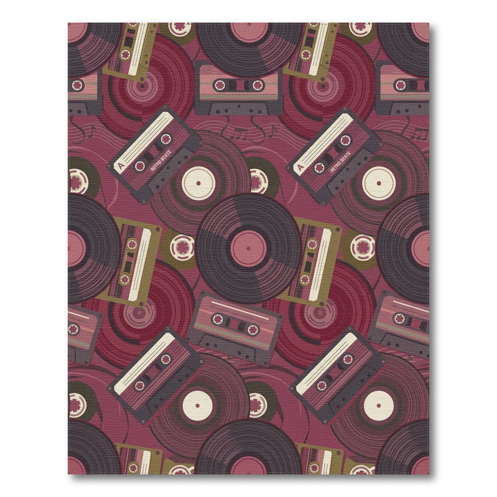 Vibrant Retro Cassette Vinyl Rug
