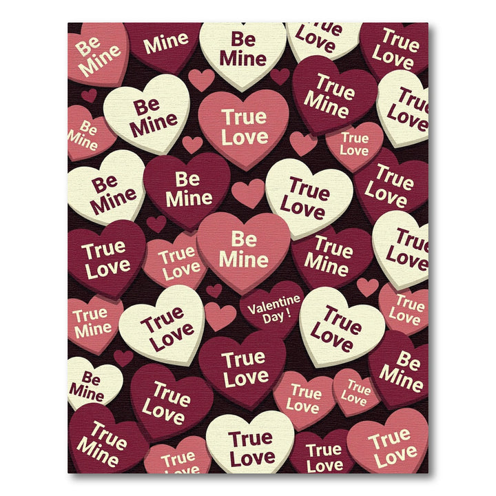 Valentine Hearts True Love Be Mine Rug