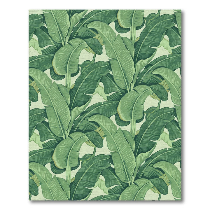 Verdant Banana Leaf Garland Rug
