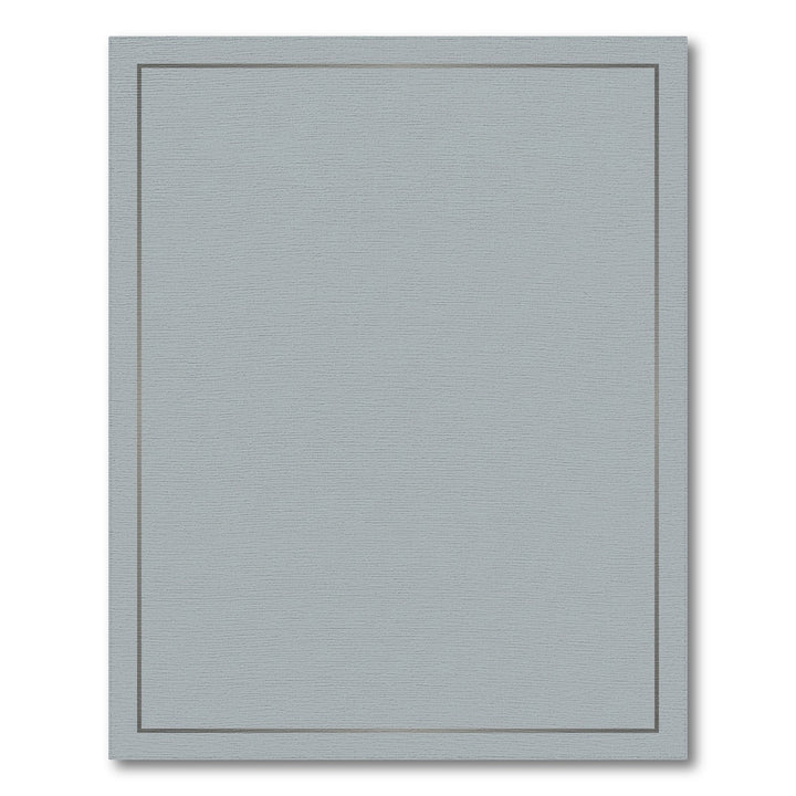 Subtle Gray Border Geometric Rug