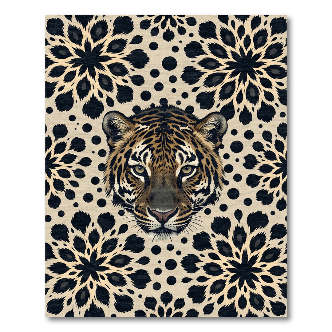 Jaguar Face Boho Mandala Rug
