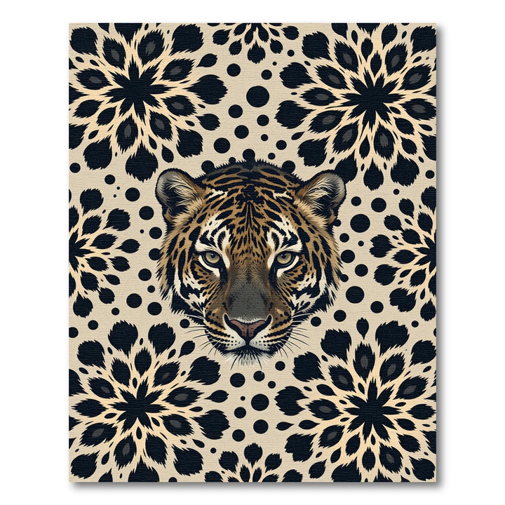 Jaguar Face Boho Mandala Rug