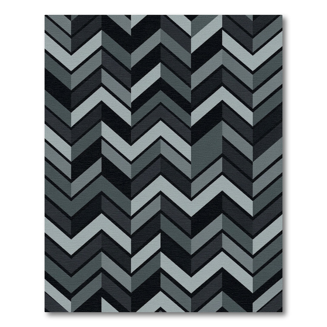 Monochrome Zigzag Chevron Rug