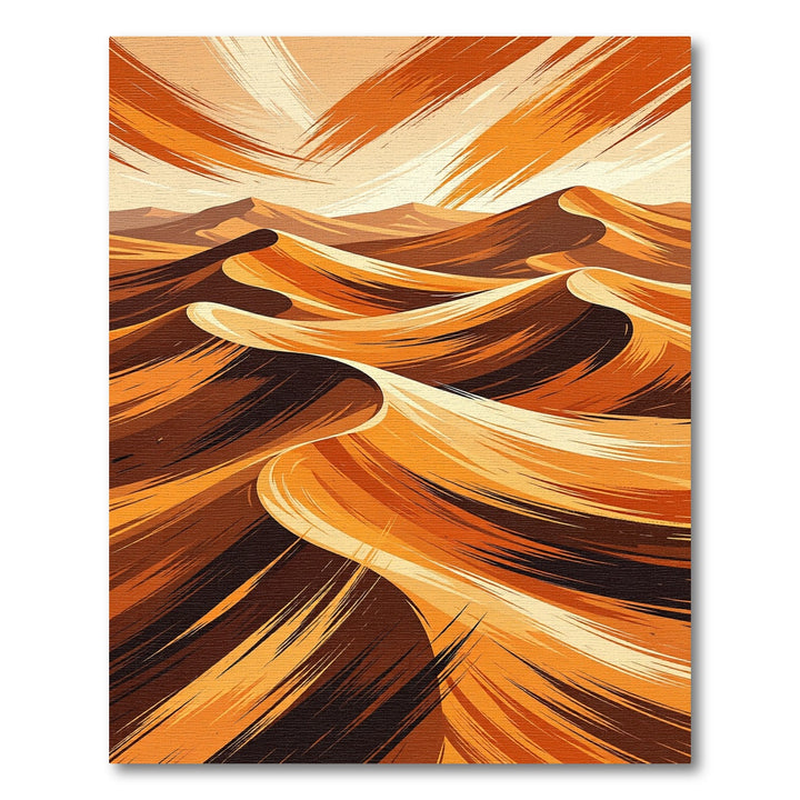 Emotive Warm Desert Dune Swirls Rug