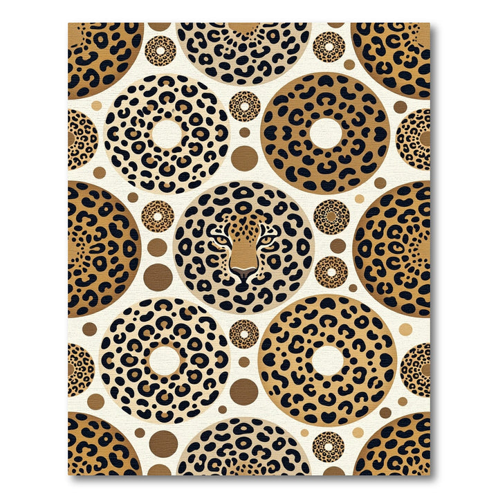 Wild Leopard Spots Circles Rug