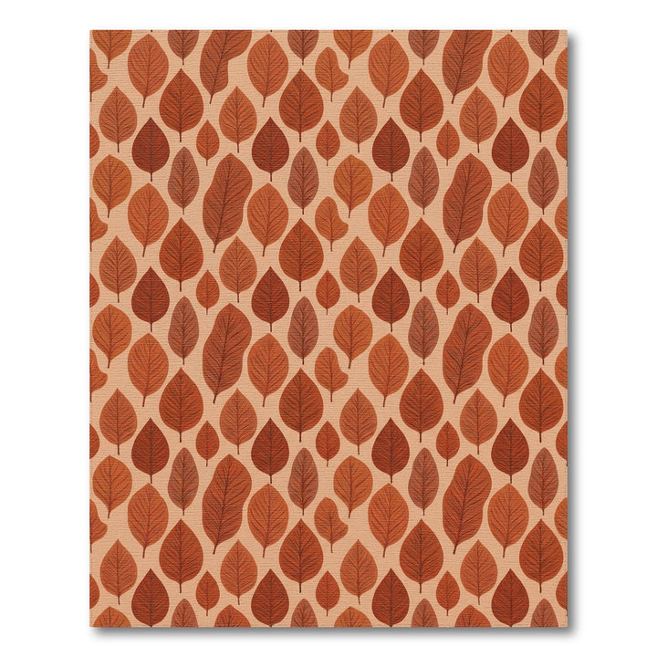 Earthy Autumn Leaf Arrangement Rug