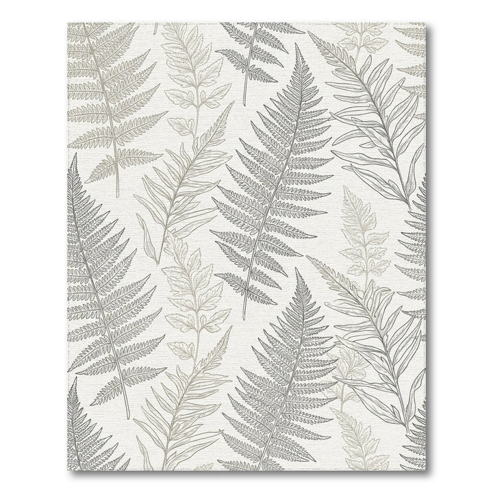 Earthy Fern Leaf Monochrome Design Rug