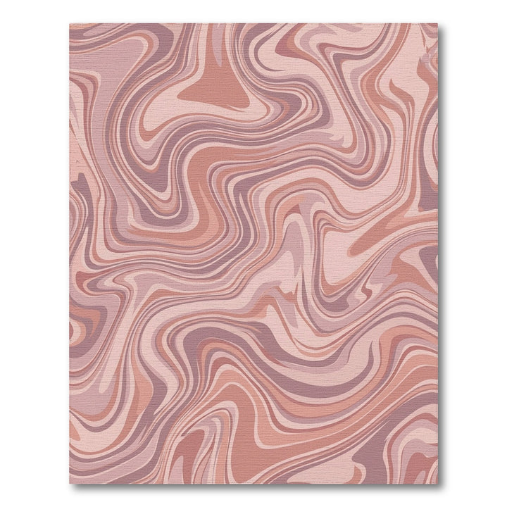 Terracotta Swirl Marble Texture Rug