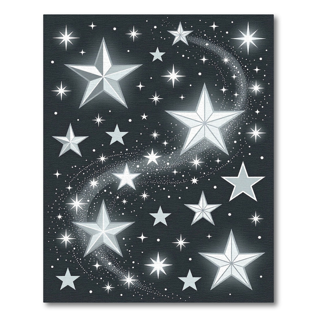 Cosmic Starry Night Glowing Stars Rug