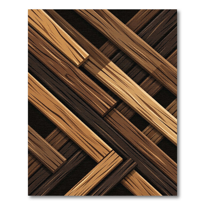 Woven Wood Plank Texture Rug