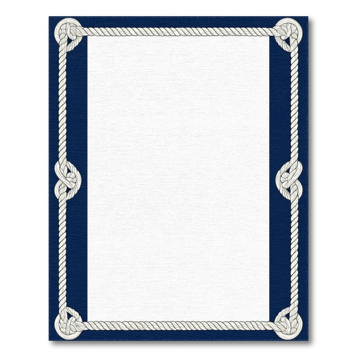Nautical Rope Knot Navy Coastal Area Rug