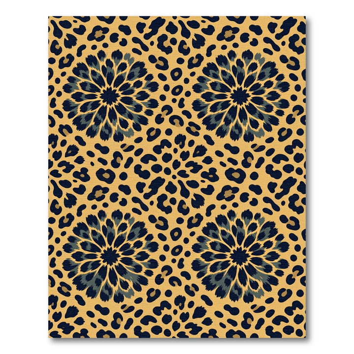 Leopard Floral Sunburst Rug