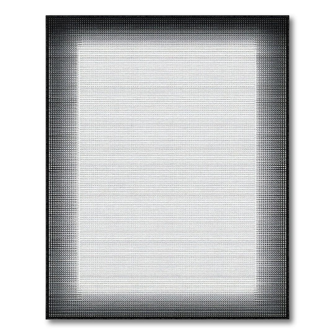 Black White Geometric Area Rug
