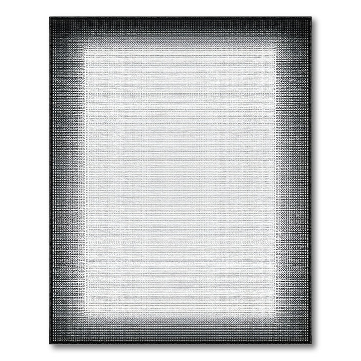 Black White Geometric Area Rug