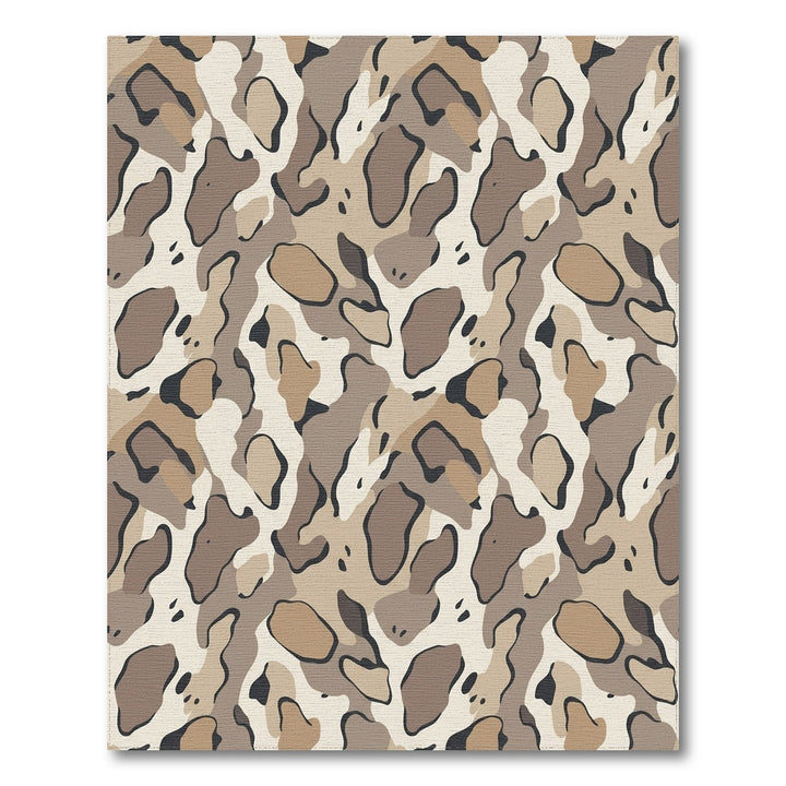 Desert Camouflage Abstract Shapes Rug