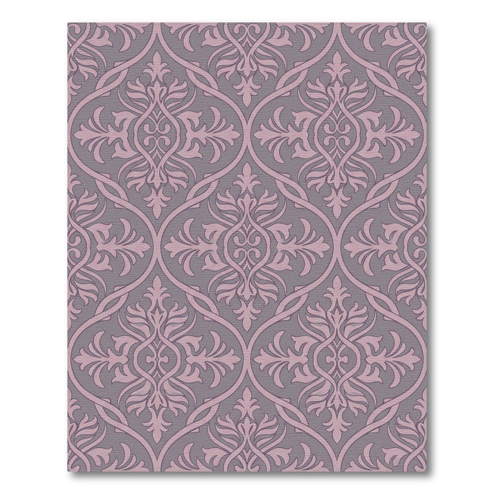 Damon Lilac Damask Scrollwork Rug