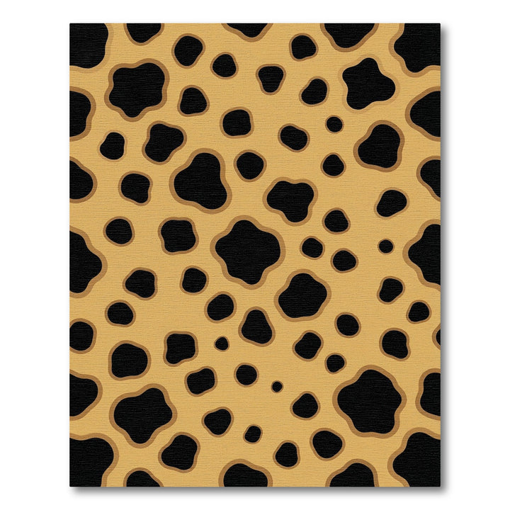 Black Spot Tan Animal hide Rug