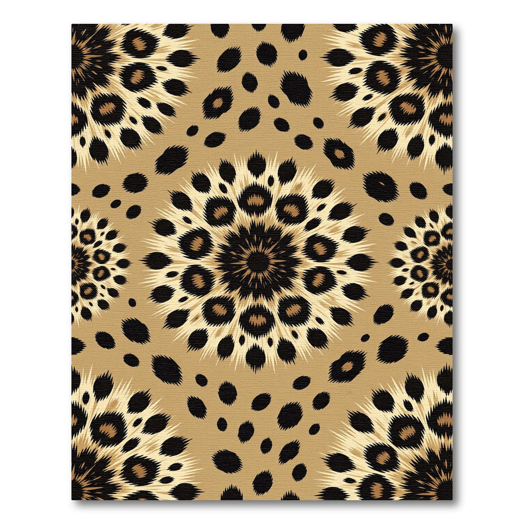 Abstract Leopard Print Mandalas Rug