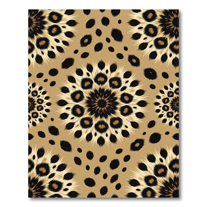Abstract Leopard Print Mandalas Rug