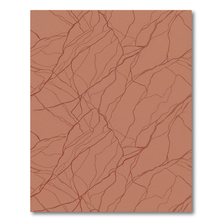 Terracotta Veined Abstract Organic Rug