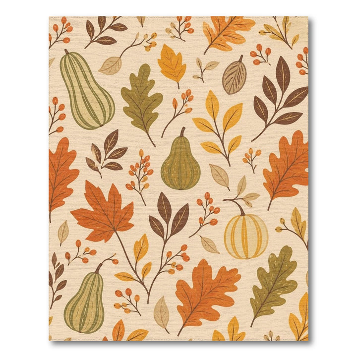 Orange Fall Harvest Pumpkin Area Rug