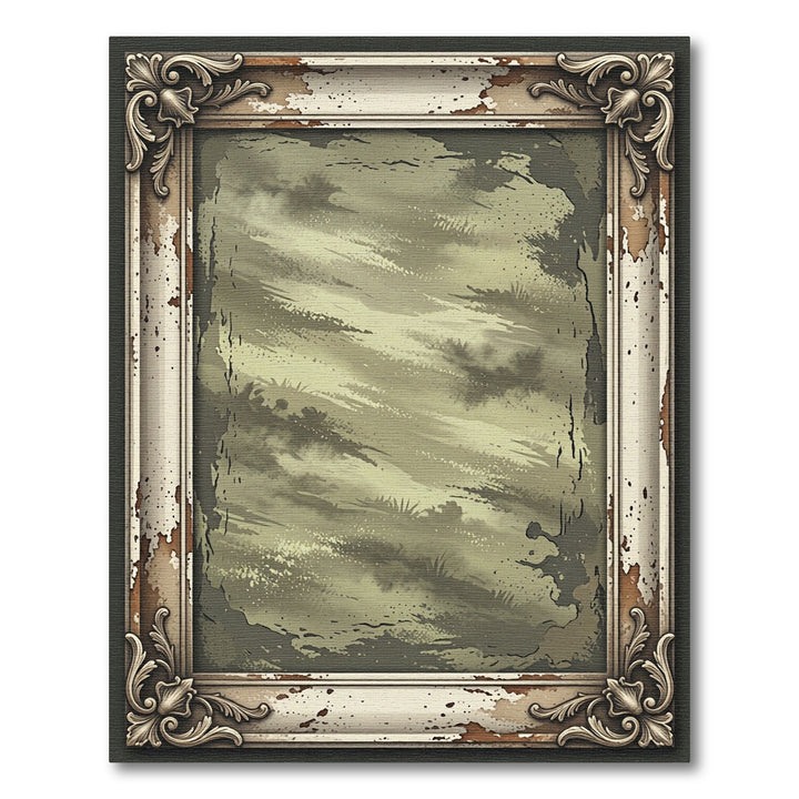 Aged Ornate Abstract Coastalscape Rug