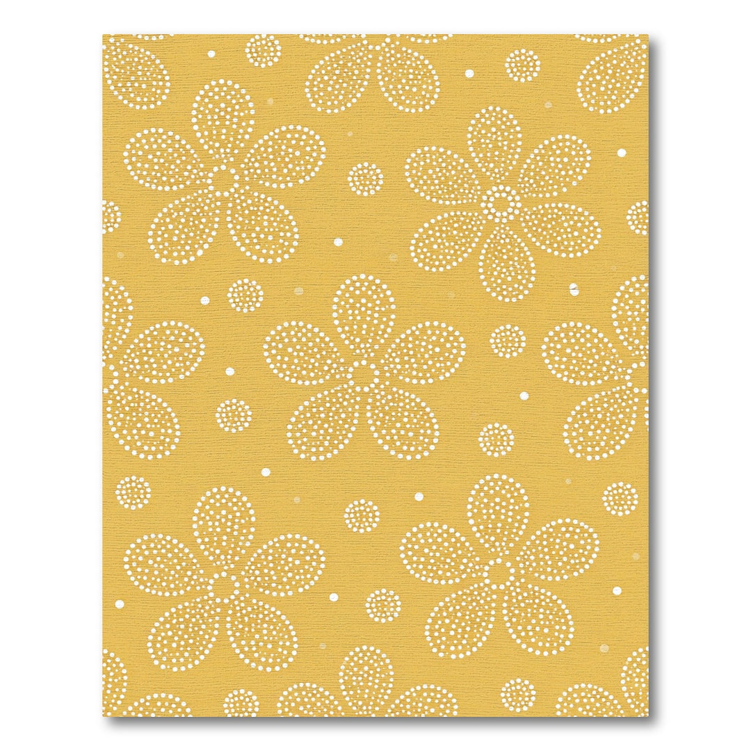Whimsical Yellow Dotted Floral Rug