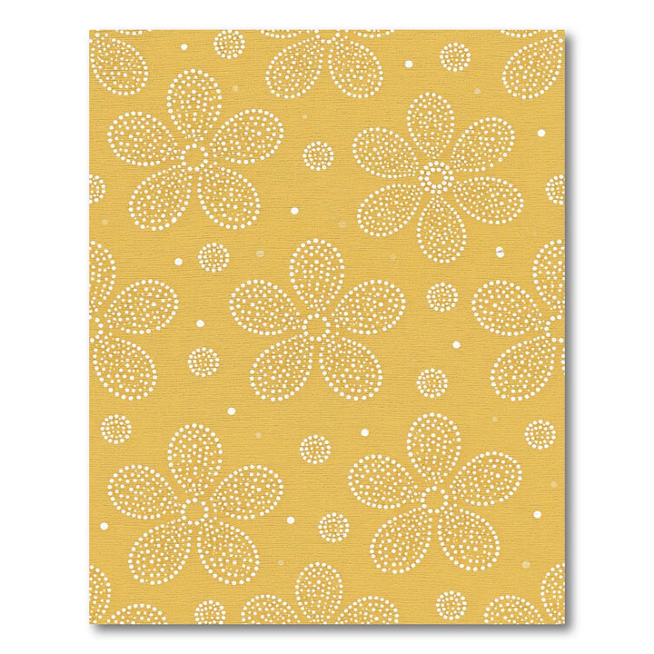 Whimsical Yellow Dotted Floral Rug