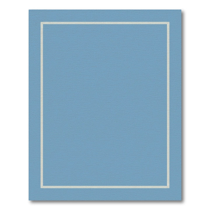 Sky Blue Nested Double Border Rug