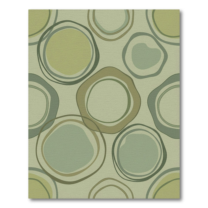 Earthy Tones Abstract Circles Rug