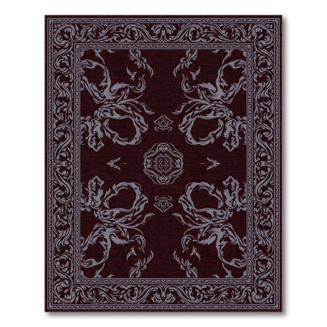 Traditional Persian Red Deep Red Traditional Persian Area Rug