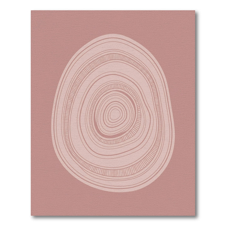 Terracotta Concentric Circles Abstract Rug