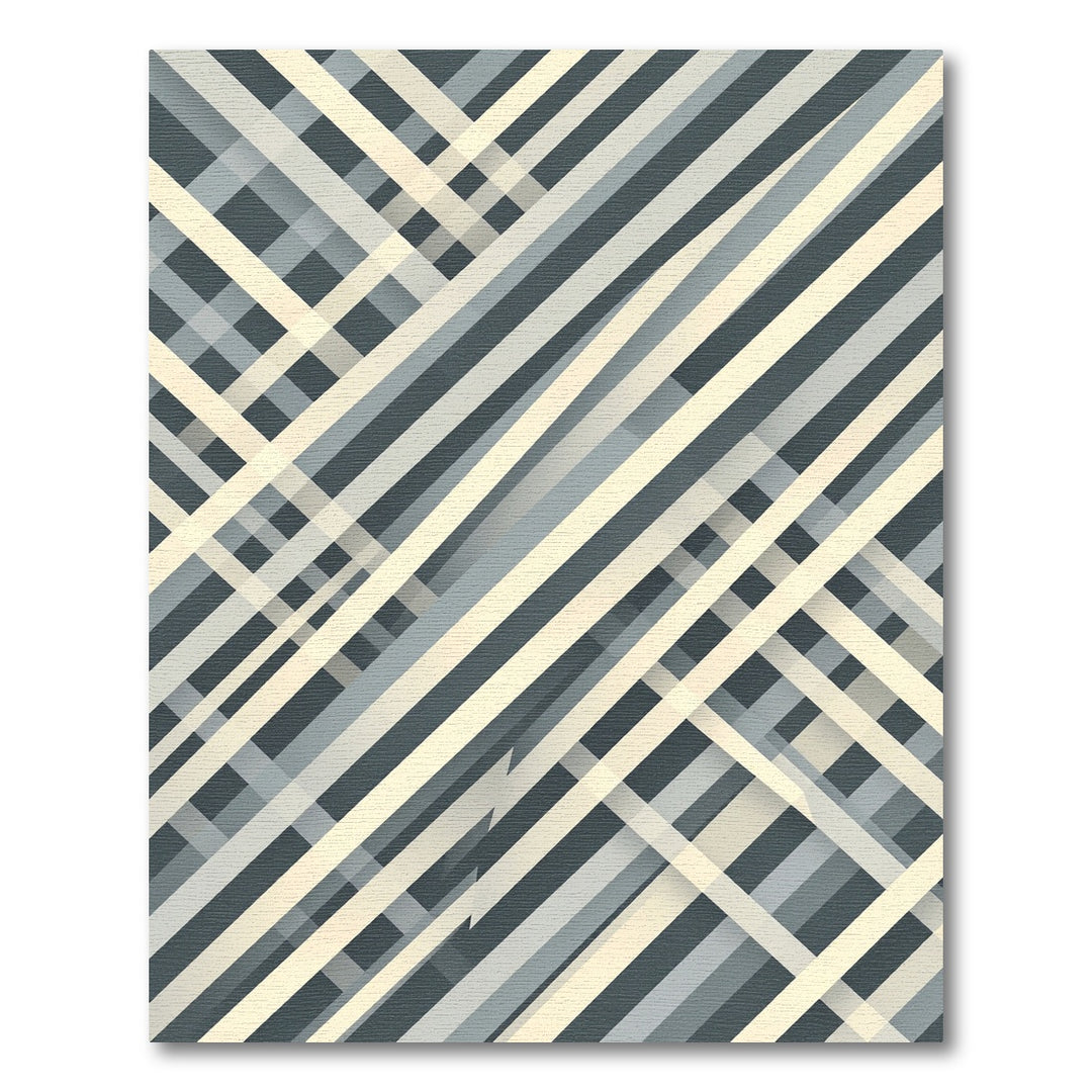 Modern Intersecting Cool Tones Rug