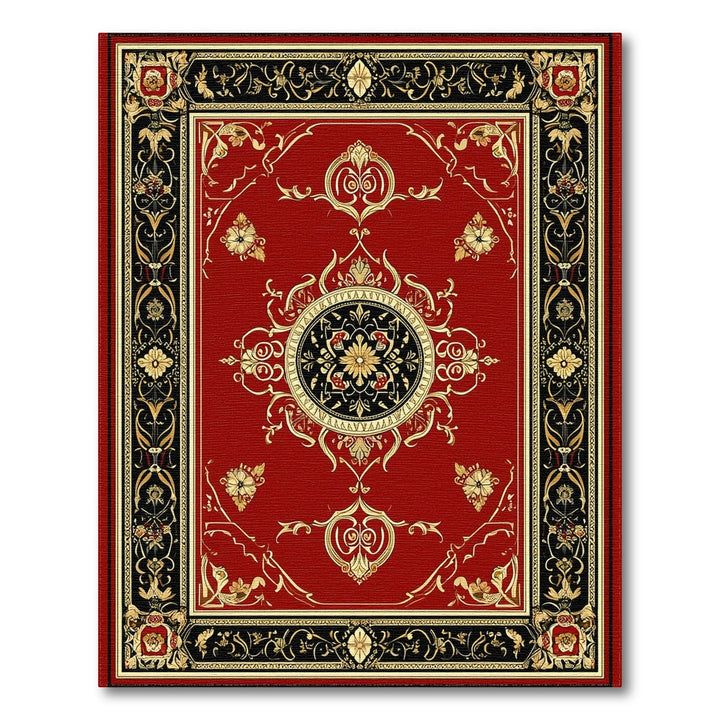 Red Traditional Persian Medallion Area Rug