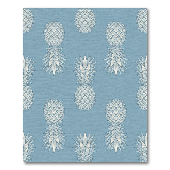 Pale Blue Pineapple Repeat Rug