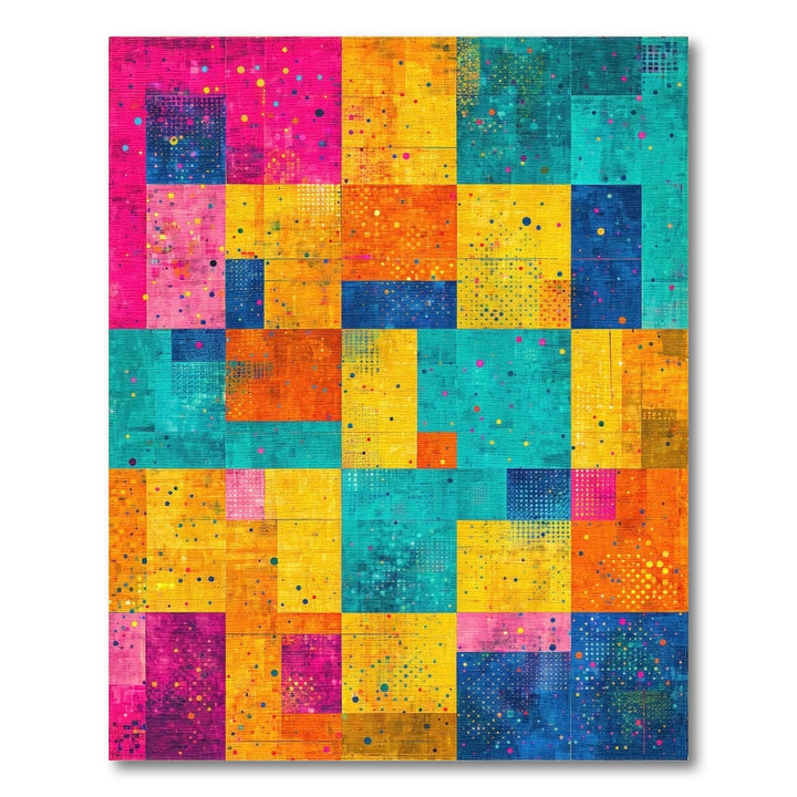 Vibrant Multi-Color Geometric Area Rug
