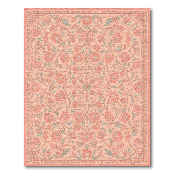 Pink Floral Vintage Area Rug