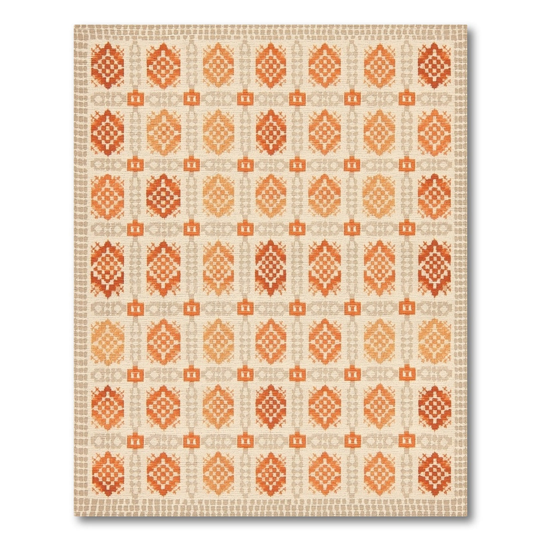 Orange Southwestern Geometric Area Rug