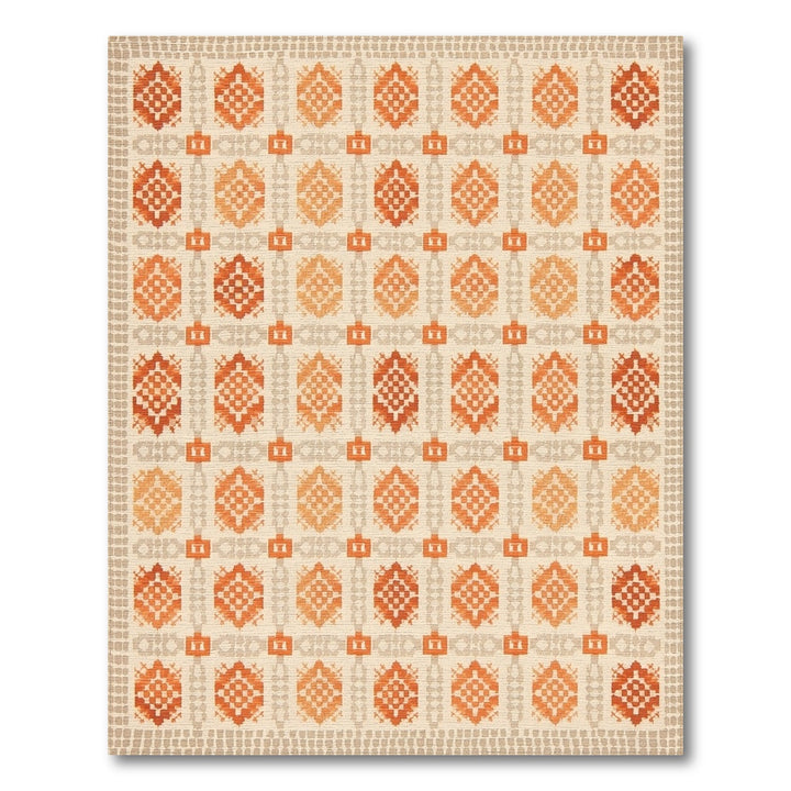 Orange Southwestern Geometric Area Rug
