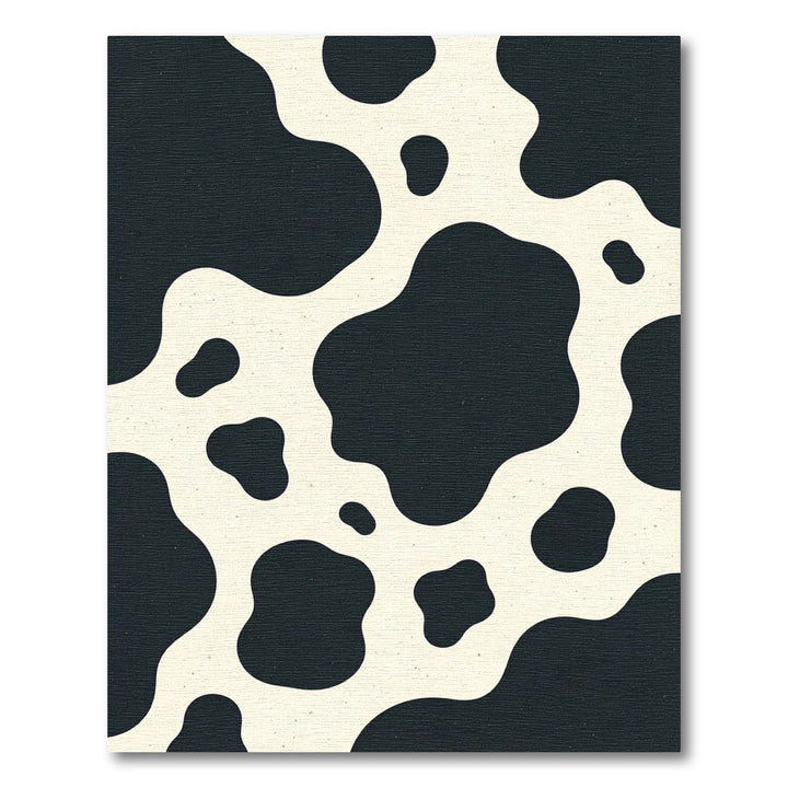 Black and Cream Cow Spot Rug